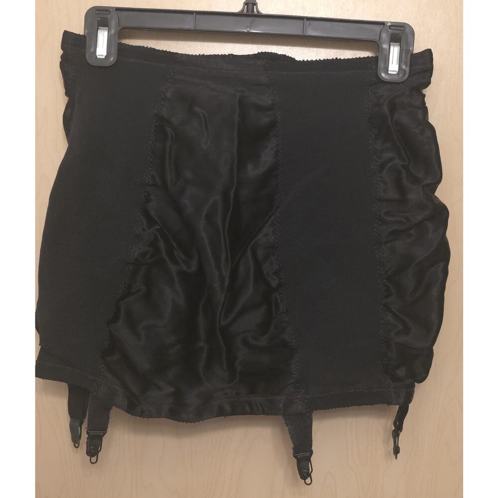 Vintage 1950s Open Bottom GIRDLE Black Garters Size 28 Pinup Shaper
